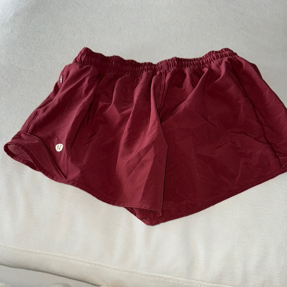 Lululemon Athletica Red Athletic Shorts Lightweight Elastic Waist